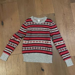 Size 10 boys wool crewcuts fair isle sweater